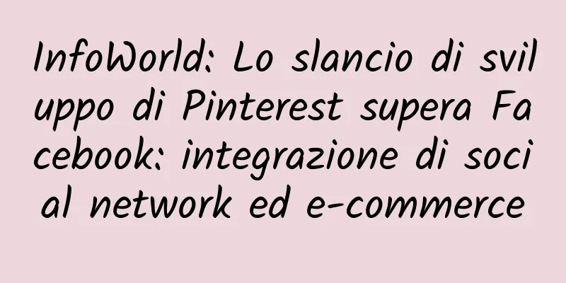 InfoWorld: Lo slancio di sviluppo di Pinterest supera Facebook: integrazione di social network ed e-commerce