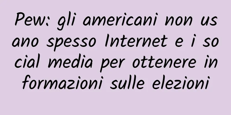 Pew: gli americani non usano spesso Internet e i social media per ottenere informazioni sulle elezioni