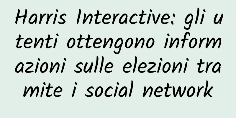 Harris Interactive: gli utenti ottengono informazioni sulle elezioni tramite i social network