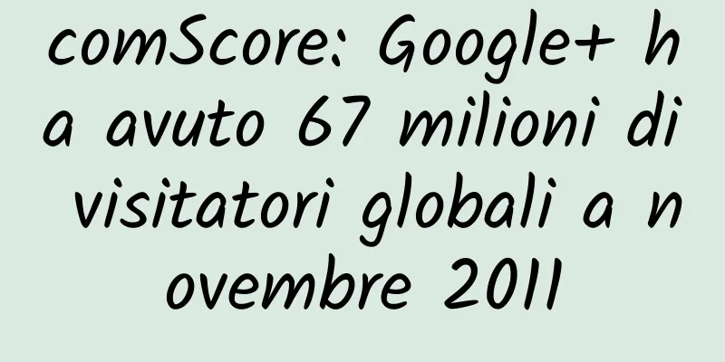 comScore: Google+ ha avuto 67 milioni di visitatori globali a novembre 2011