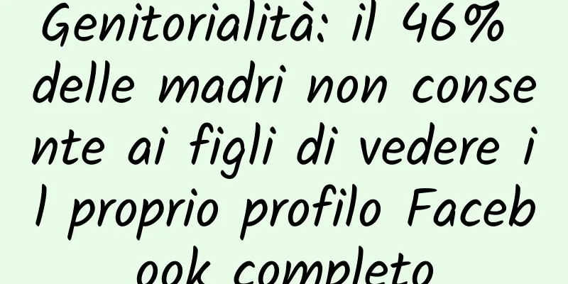 Genitorialità: il 46% delle madri non consente ai figli di vedere il proprio profilo Facebook completo