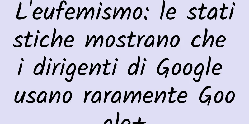 L'eufemismo: le statistiche mostrano che i dirigenti di Google usano raramente Google+