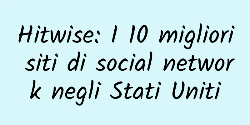 Hitwise: I 10 migliori siti di social network negli Stati Uniti