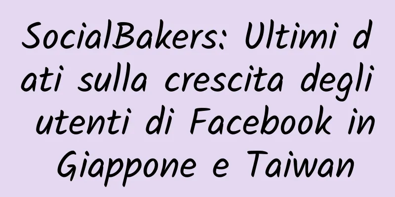 SocialBakers: Ultimi dati sulla crescita degli utenti di Facebook in Giappone e Taiwan
