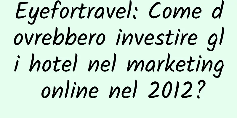 Eyefortravel: Come dovrebbero investire gli hotel nel marketing online nel 2012?
