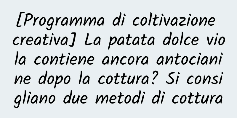[Programma di coltivazione creativa] La patata dolce viola contiene ancora antocianine dopo la cottura? Si consigliano due metodi di cottura