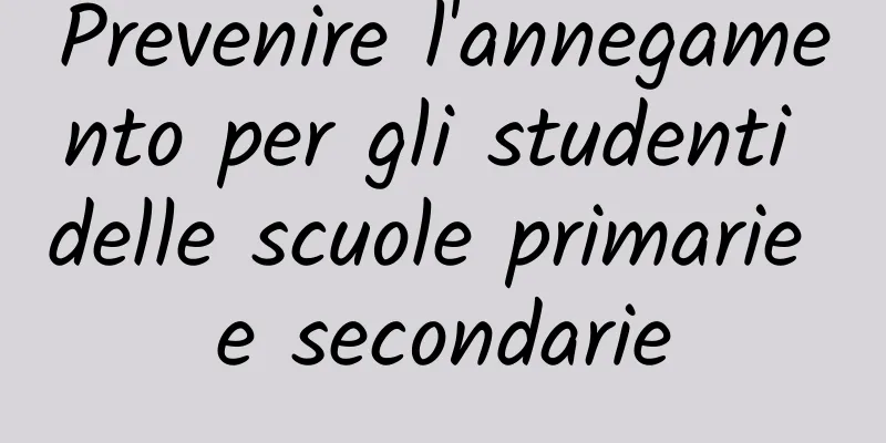 Prevenire l'annegamento per gli studenti delle scuole primarie e secondarie