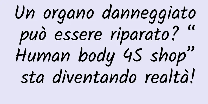 Un organo danneggiato può essere riparato? “Human body 4S shop” sta diventando realtà!