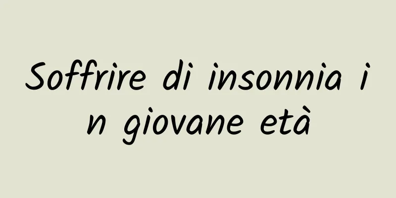 Soffrire di insonnia in giovane età