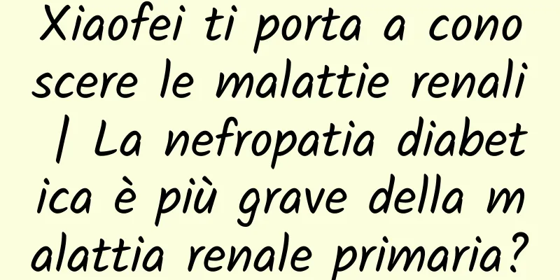 Xiaofei ti porta a conoscere le malattie renali | La nefropatia diabetica è più grave della malattia renale primaria?