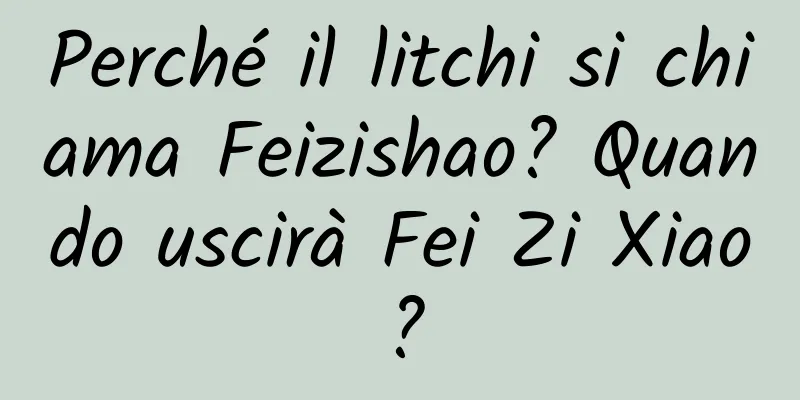 Perché il litchi si chiama Feizishao? Quando uscirà Fei Zi Xiao?