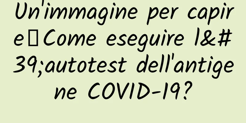 Un'immagine per capire丨Come eseguire l'autotest dell'antigene COVID-19?