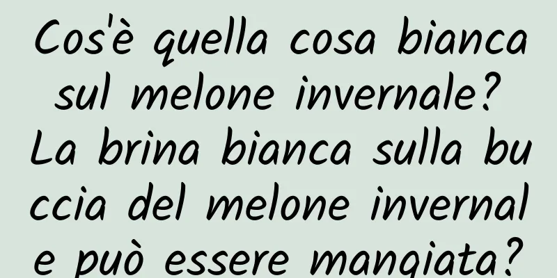 Cos'è quella cosa bianca sul melone invernale? La brina bianca sulla buccia del melone invernale può essere mangiata?