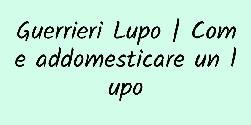 Guerrieri Lupo | Come addomesticare un lupo