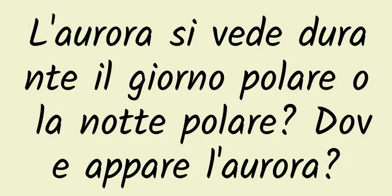 L'aurora si vede durante il giorno polare o la notte polare? Dove appare l'aurora?