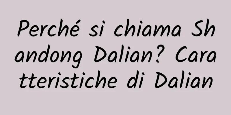 Perché si chiama Shandong Dalian? Caratteristiche di Dalian