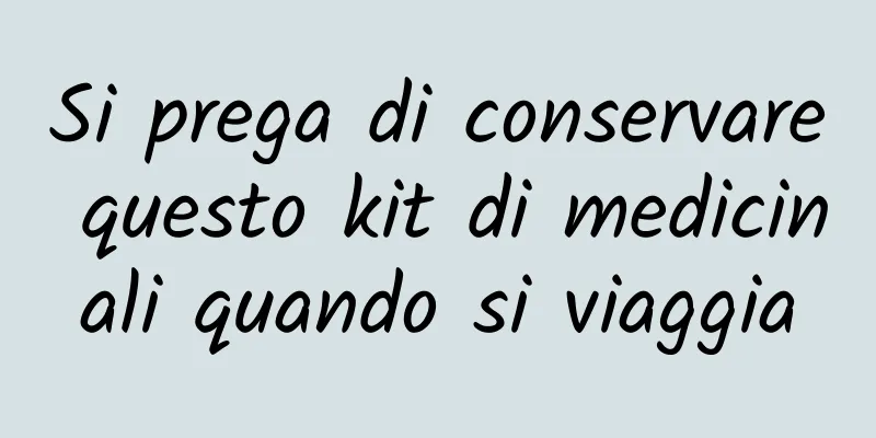 Si prega di conservare questo kit di medicinali quando si viaggia