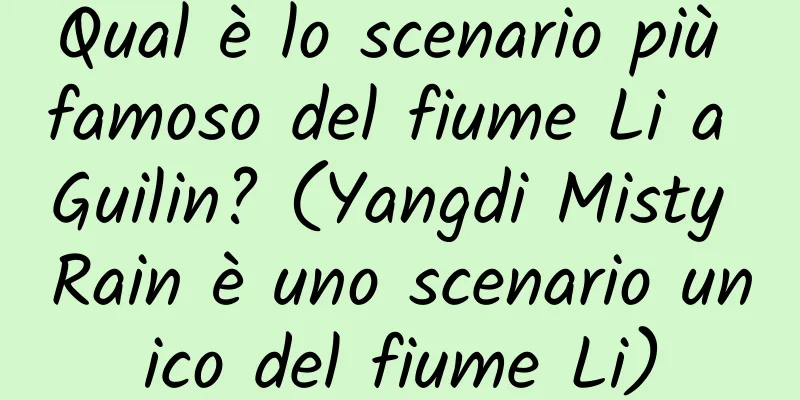Qual è lo scenario più famoso del fiume Li a Guilin? (Yangdi Misty Rain è uno scenario unico del fiume Li)