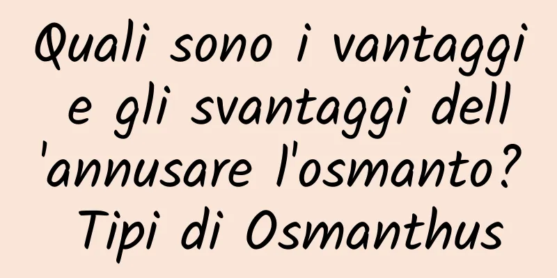 Quali sono i vantaggi e gli svantaggi dell'annusare l'osmanto? Tipi di Osmanthus