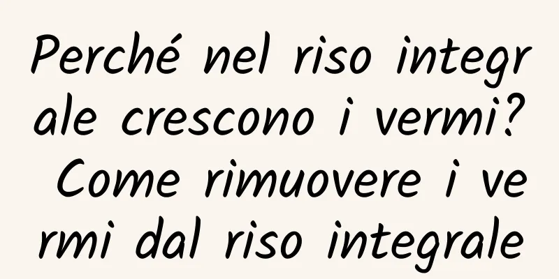 Perché nel riso integrale crescono i vermi? Come rimuovere i vermi dal riso integrale