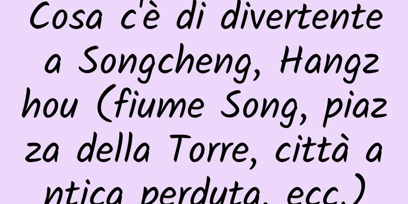 Cosa c'è di divertente a Songcheng, Hangzhou (fiume Song, piazza della Torre, città antica perduta, ecc.)