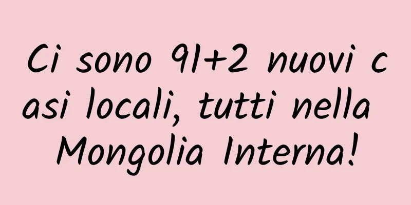 Ci sono 91+2 nuovi casi locali, tutti nella Mongolia Interna!