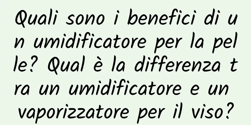 Quali sono i benefici di un umidificatore per la pelle? Qual è la differenza tra un umidificatore e un vaporizzatore per il viso?