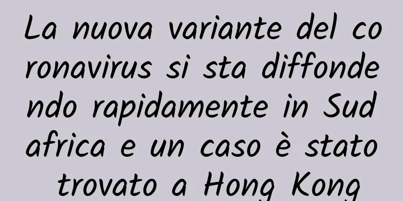 La nuova variante del coronavirus si sta diffondendo rapidamente in Sudafrica e un caso è stato trovato a Hong Kong