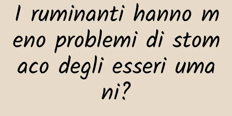 I ruminanti hanno meno problemi di stomaco degli esseri umani?