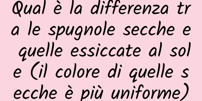 Qual è la differenza tra le spugnole secche e quelle essiccate al sole (il colore di quelle secche è più uniforme)