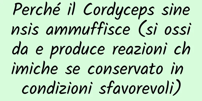 Perché il Cordyceps sinensis ammuffisce (si ossida e produce reazioni chimiche se conservato in condizioni sfavorevoli)