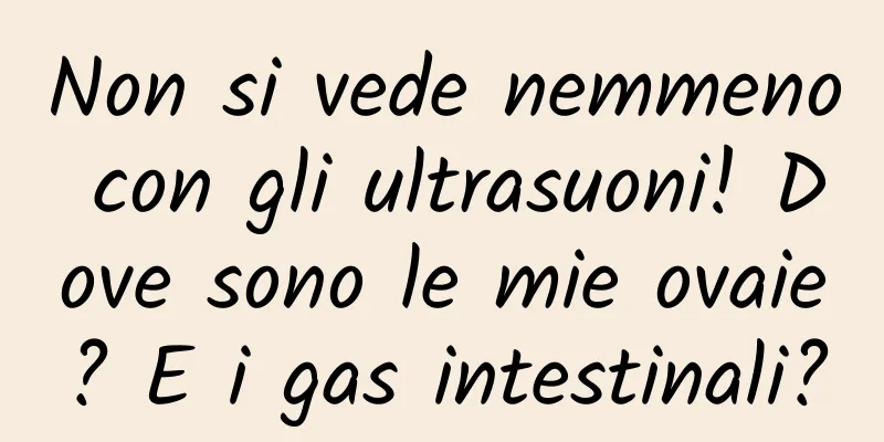 Non si vede nemmeno con gli ultrasuoni! Dove sono le mie ovaie? E i gas intestinali?