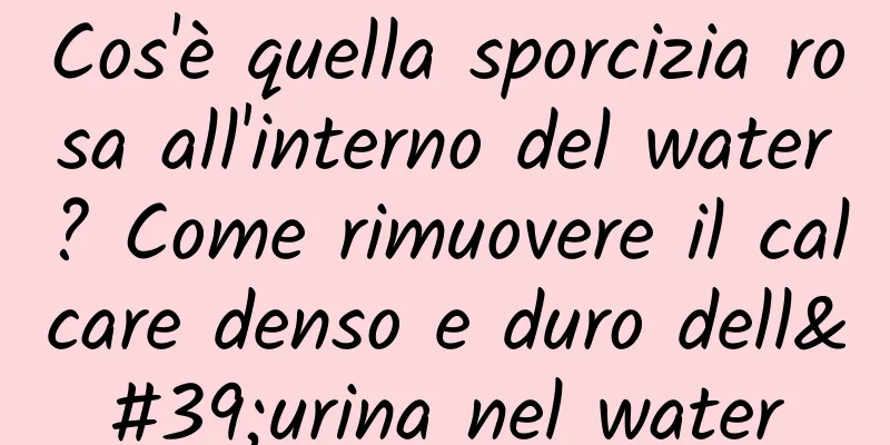 Cos'è quella sporcizia rosa all'interno del water? Come rimuovere il calcare denso e duro dell'urina nel water
