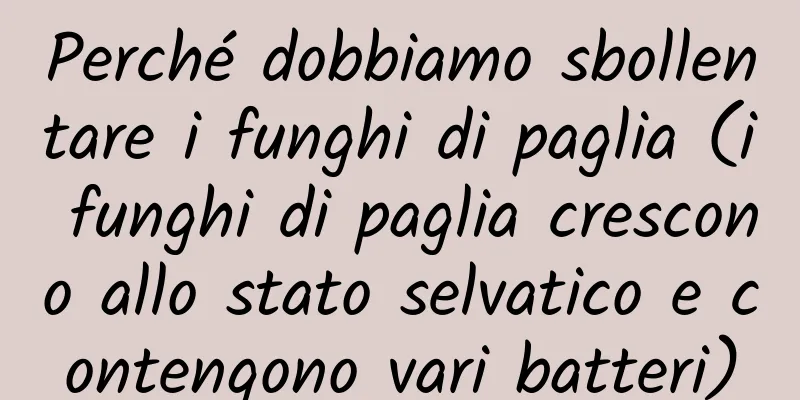 Perché dobbiamo sbollentare i funghi di paglia (i funghi di paglia crescono allo stato selvatico e contengono vari batteri)