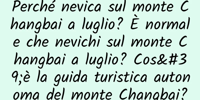 Perché nevica sul monte Changbai a luglio? È normale che nevichi sul monte Changbai a luglio? Cos'è la guida turistica autonoma del monte Changbai?
