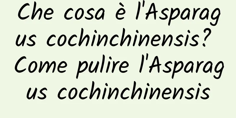 Che cosa è l'Asparagus cochinchinensis? Come pulire l'Asparagus cochinchinensis