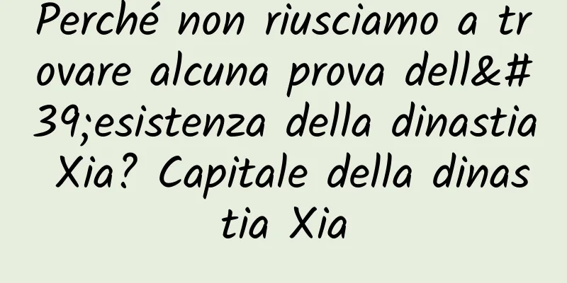 Perché non riusciamo a trovare alcuna prova dell'esistenza della dinastia Xia? Capitale della dinastia Xia