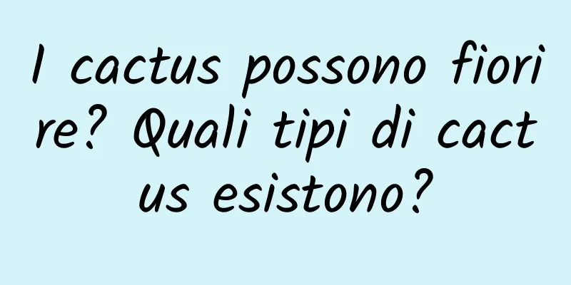 I cactus possono fiorire? Quali tipi di cactus esistono?