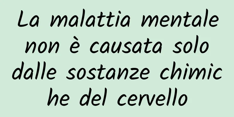La malattia mentale non è causata solo dalle sostanze chimiche del cervello