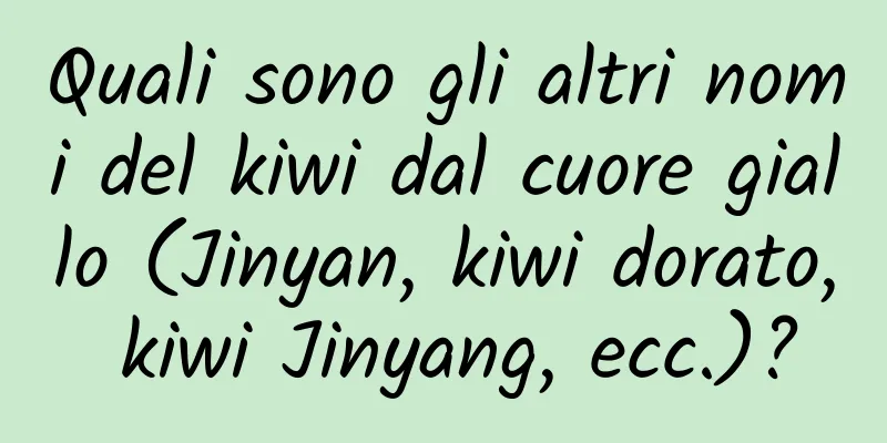 Quali sono gli altri nomi del kiwi dal cuore giallo (Jinyan, kiwi dorato, kiwi Jinyang, ecc.)?