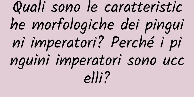 Quali sono le caratteristiche morfologiche dei pinguini imperatori? Perché i pinguini imperatori sono uccelli?