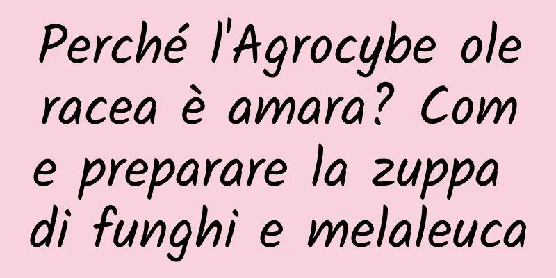 Perché l'Agrocybe oleracea è amara? Come preparare la zuppa di funghi e melaleuca