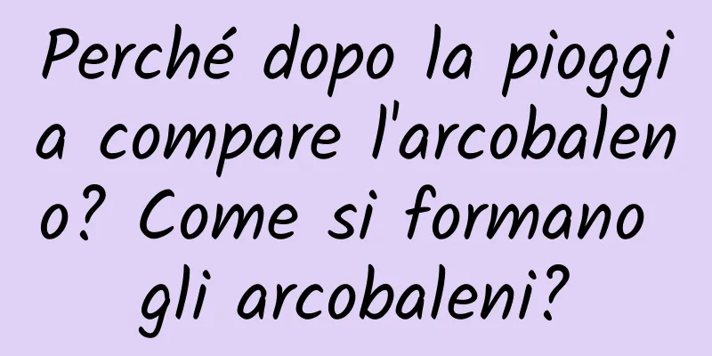 Perché dopo la pioggia compare l'arcobaleno? Come si formano gli arcobaleni?
