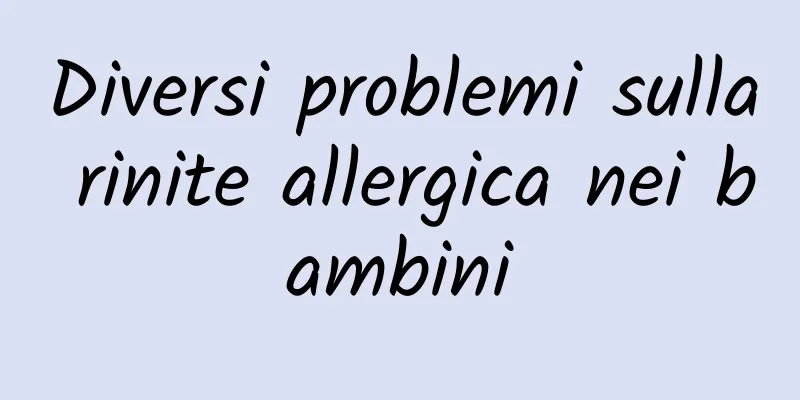 Diversi problemi sulla rinite allergica nei bambini