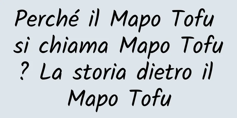 Perché il Mapo Tofu si chiama Mapo Tofu? La storia dietro il Mapo Tofu