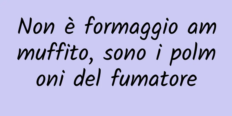 Non è formaggio ammuffito, sono i polmoni del fumatore