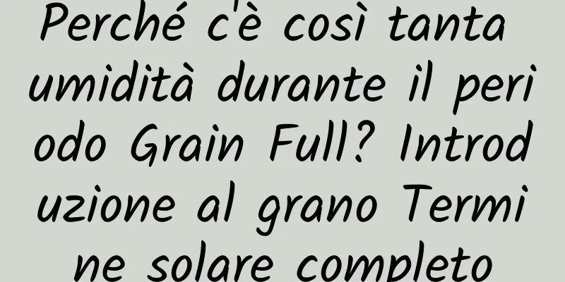 Perché c'è così tanta umidità durante il periodo Grain Full? Introduzione al grano Termine solare completo