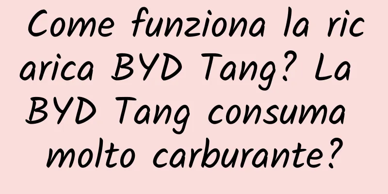 Come funziona la ricarica BYD Tang? La BYD Tang consuma molto carburante?