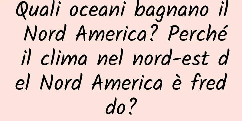 Quali oceani bagnano il Nord America? Perché il clima nel nord-est del Nord America è freddo?