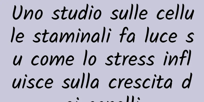 Uno studio sulle cellule staminali fa luce su come lo stress influisce sulla crescita dei capelli